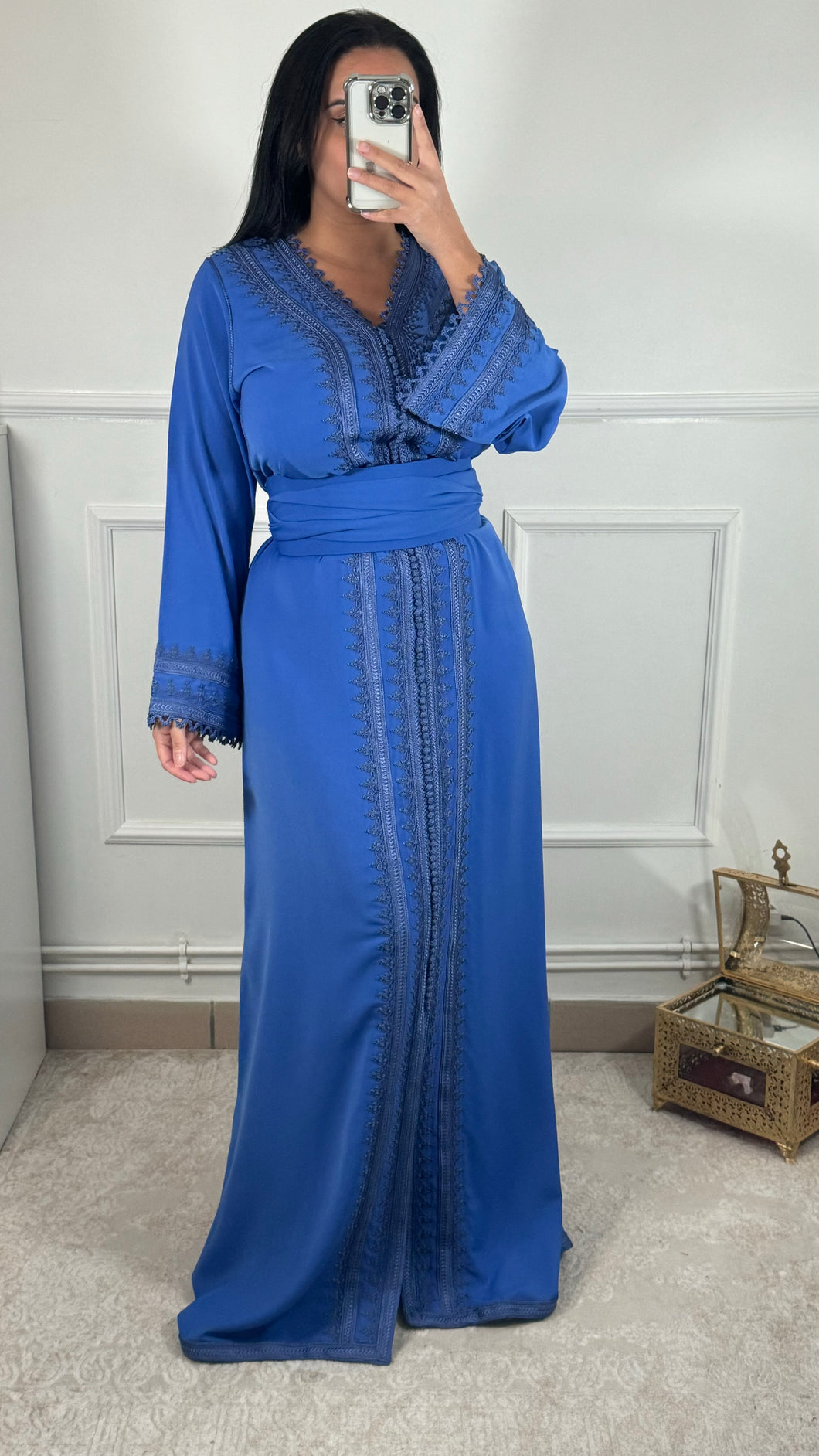 Caftan AYA Bleu jean