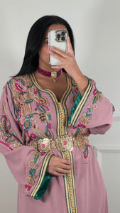 Caftan perlage mauve