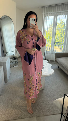 Caftan Sonia rose poudrée