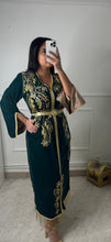 Charger l&#39;image dans la galerie, Caftan Katia bleu canard