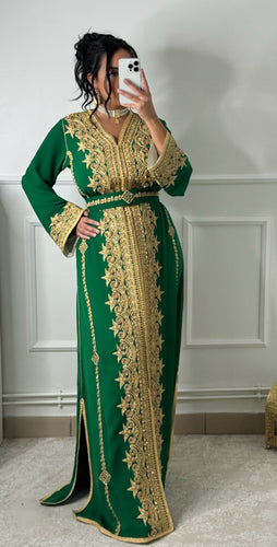 Caftan MANEL vert émeraude