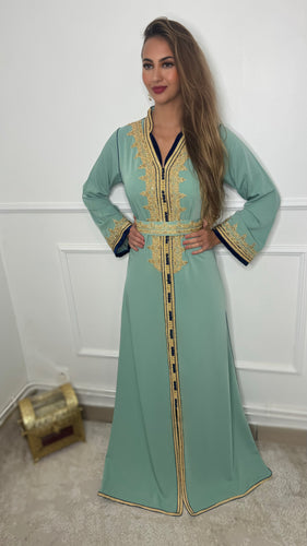 Caftan NORA vert eau