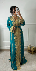 Caftan MANEL bleu canard