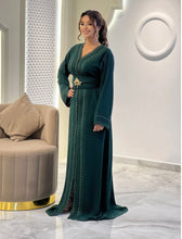 Charger l&#39;image dans la galerie, Caftan AYA vert royal