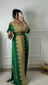 Caftan MANEL vert émeraude