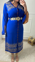 Charger l&#39;image dans la galerie, Caftan Katia bleu roi