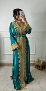 Caftan MANEL bleu canard