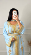 Charger l&#39;image dans la galerie, Caftan MONA bleu ciel