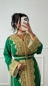 Caftan MANEL vert émeraude