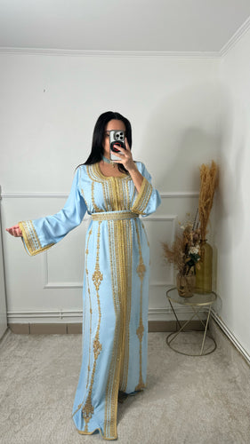 Caftan MONA bleu ciel