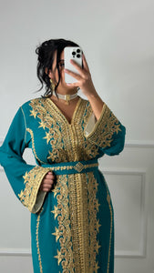 Caftan MANEL bleu canard