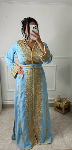 Caftan MANEL bleu ciel