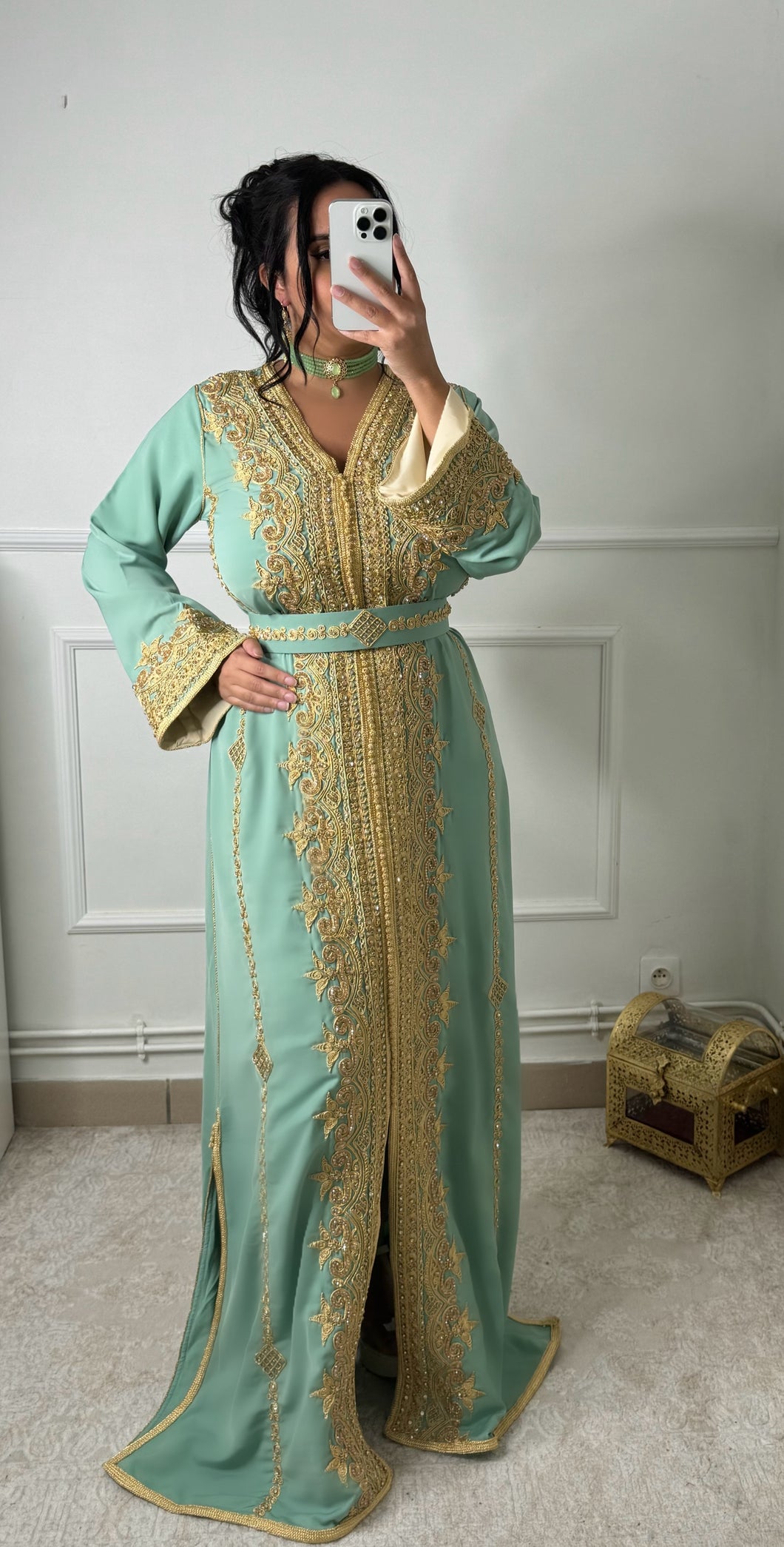 Caftan MANEL vert eau